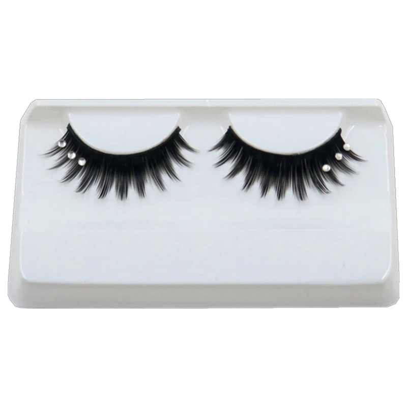 Glitter Rhinestone Cross Fake Eyelashes Extension Natural Long Cosplay Manga Lashes Korean Women Korean Makeup Products