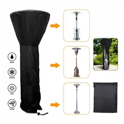 210D Oxford Cloth Waterproof Air Heater Cover Fan-shaped Heater Cover Black Umbrella Shaped Garden Courtyard Dust Patio Cover
