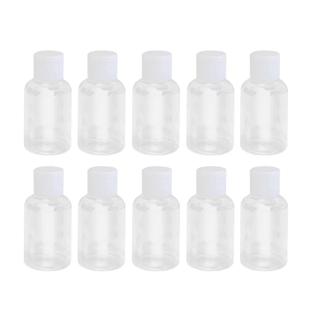 

10pcs 50Ml Empty Plastic Travel Bottles Leak Proof Squeeze Containers Lotion Shampoo Dispenser Durable Lightweight