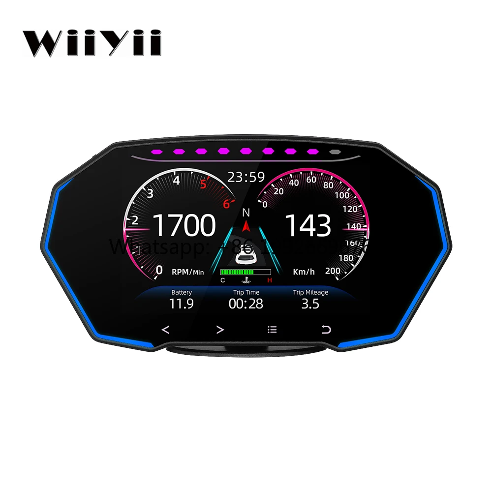 2025 New Model F11 Car OBD2 Gauge Factory Direct Auto Electronics Diagnostic Tools Touch Button GPS HUD LCD Meter