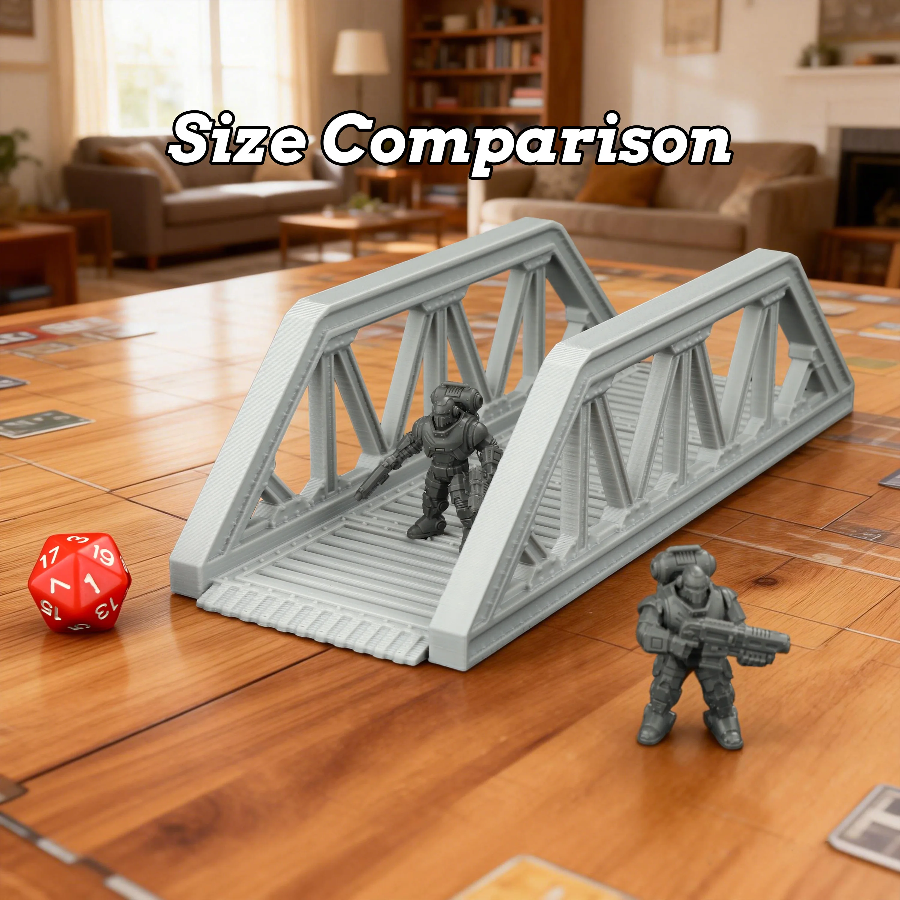 Board Game Roleplay - Industrial Steel Bridge Tabletop Miniature, Fantasy