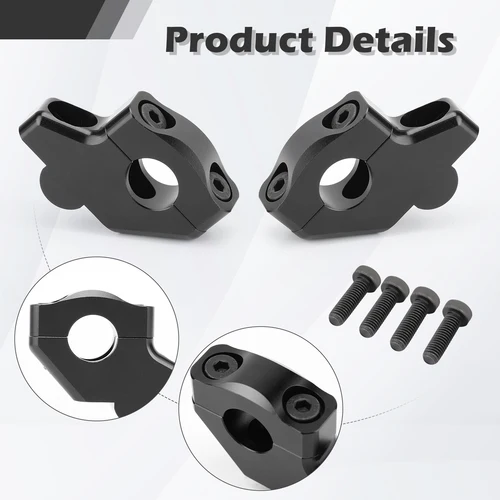 Imagen 2 del producto Elevadores de montaje de barra de mango negro, 22mm, 7/8 "", extendido elevado, para Honda NC750X Bajaj Dominar 400