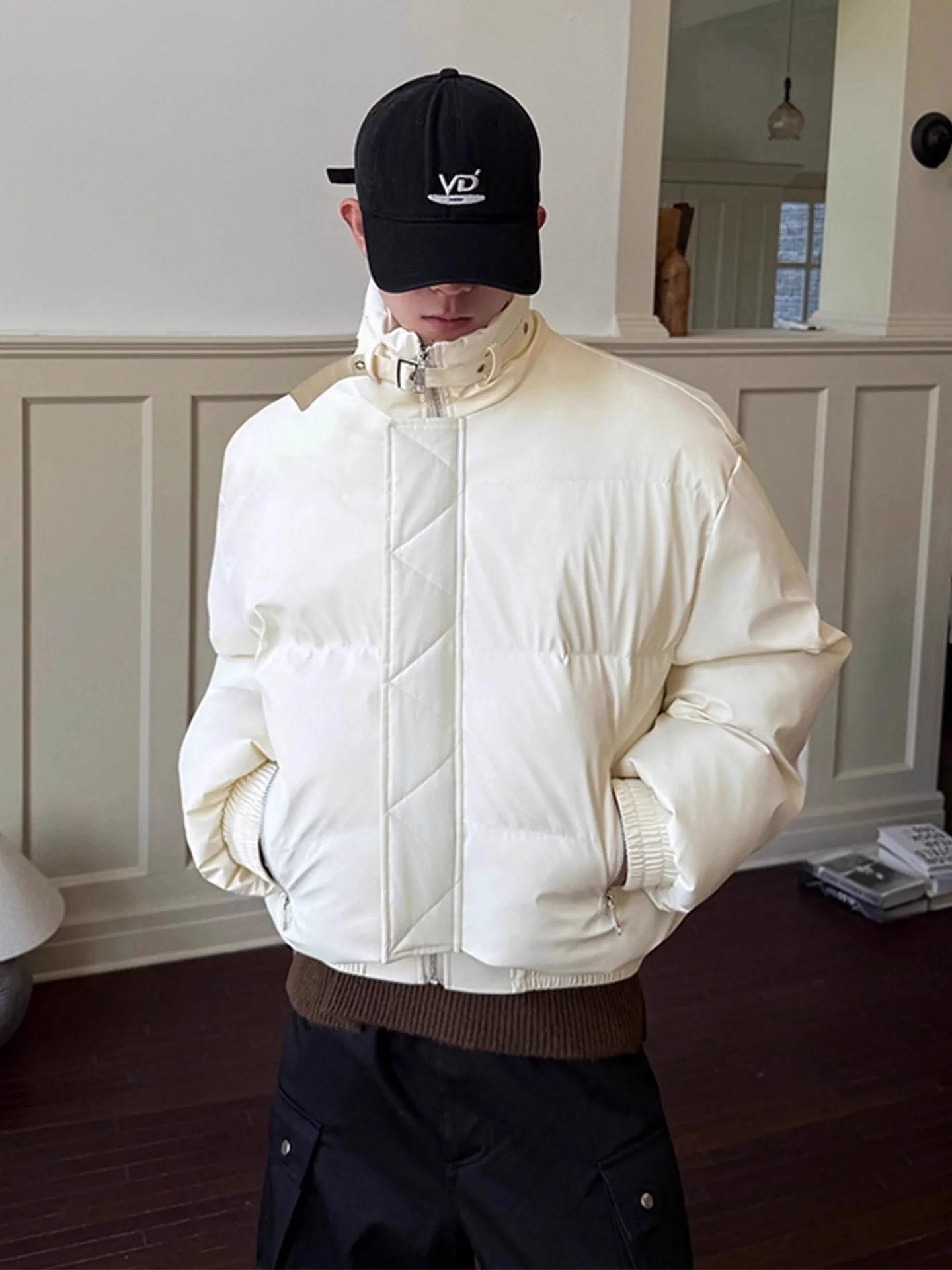 

Мужская пуховая куртка Cleanfit с воротником-стойкой и поясом, осенне-зимняя, теплая, повседневная, с длинными рукавами, из полиэстера