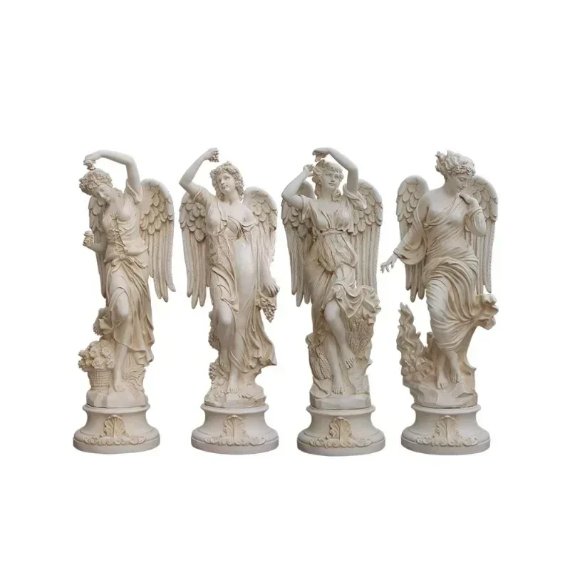 

zq Retro Angel Decoration Home Garden Wedding Landscape Spring, Summer, Autumn and Winter Sculpture