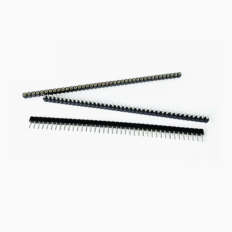 10PCS/Lot 40P Female Header 1x40 Pin 2.54 Round Female Pin Header Connector 1*40 Hole Single Inline Row Needle Seat Hole Row