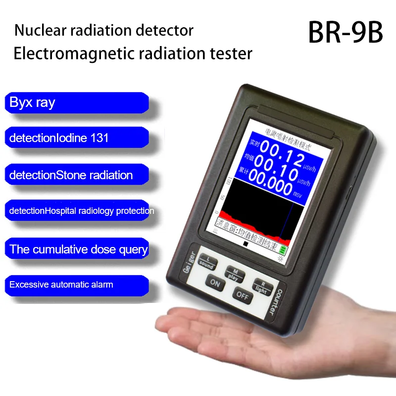 LCD Display Radiation Detector Series Multifunctional Nuclear Radiation Detector Dosimeter Monitor Radiation Tester EMF Meter