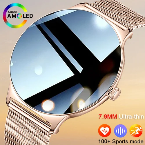 Reloj inteligente ultrafino y duradero para mujer, pantalla Amoled de 1,43 "", llamada inalámbrica, deportes, salud, Fitness, relojes para mujer para Android iOS, 2025