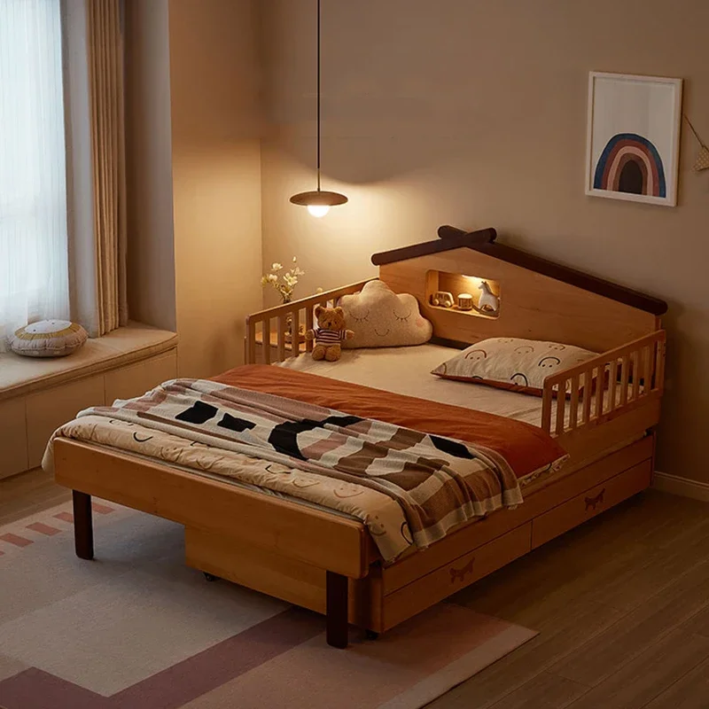 Loft Princess Luxury Bed Children Wood Master Storage Floor Tatami Bed Home Modern Sleeping Cama Matrimonio Nordic Furniture