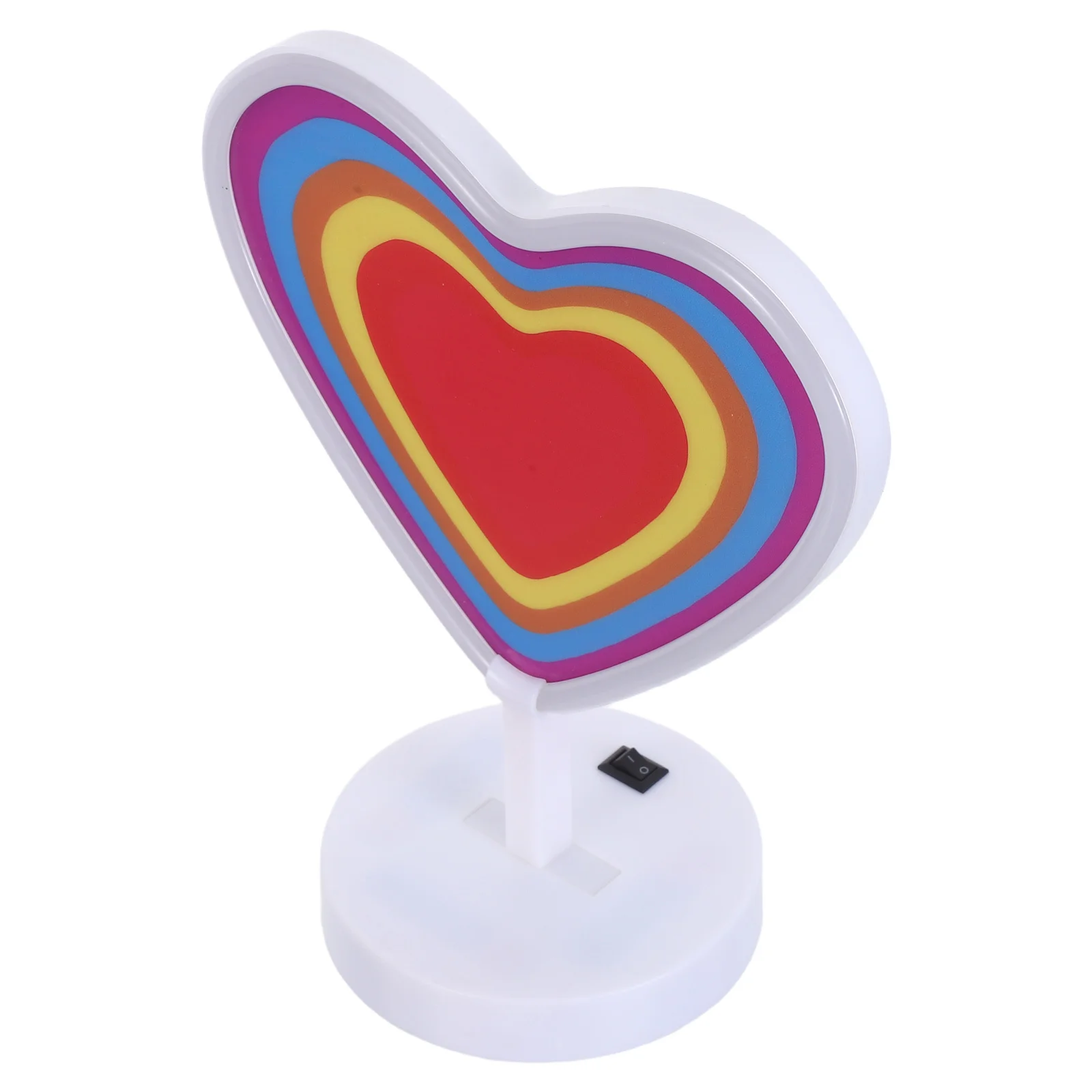 

Operated LED Heart Neon Light Sturdy ABS Base Romantic Heart-Shaped Night Lamp for Bedroom Wedding Valentine's Day Party