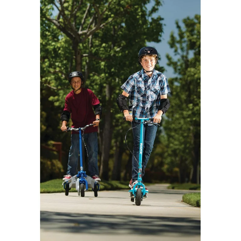 Razor-patinete eléctrico E200 para niños, neumáticos de 13 - 8 pulgadas, Motor de 200 vatios, hasta 12 mph y 40 min de tiempo de conducción, para Ri