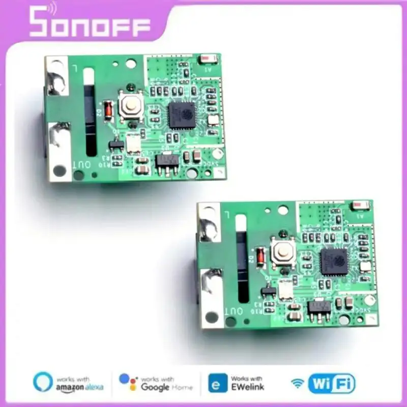 

SONOFF Wi-Fi RE5V1C 5 В постоянного тока, релейный модуль умного переключателя, автоматизация умного дома для EWelink Alexa Google Home, голосовое управление через приложение