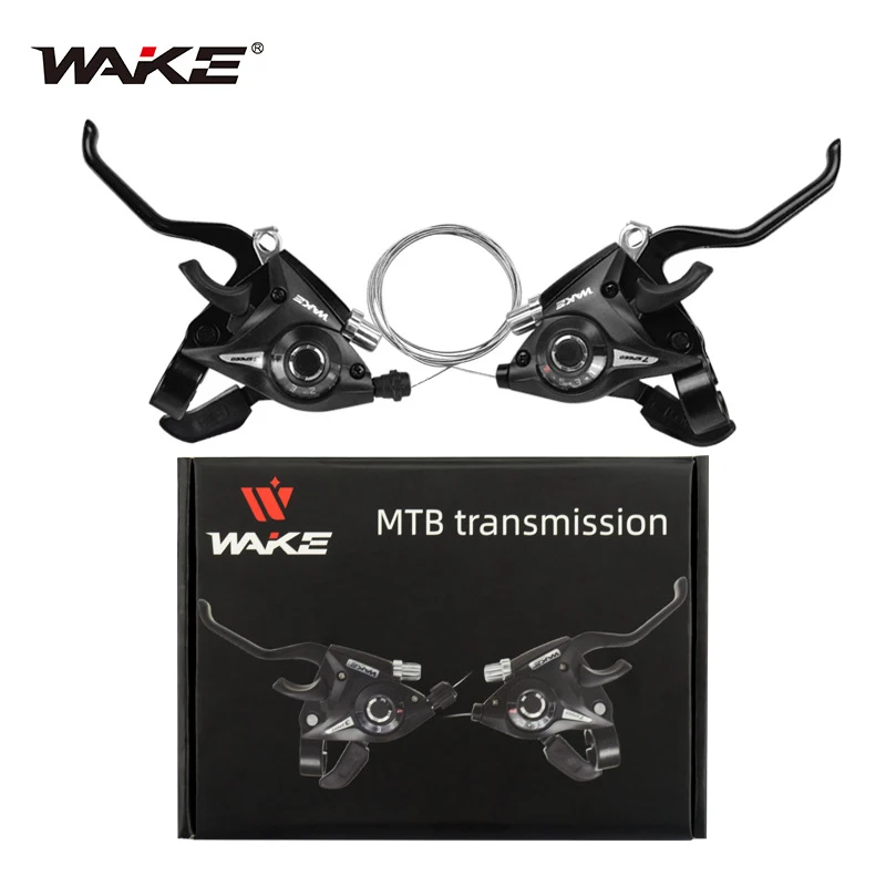 Wake Mountain Bike Transmission Lever Brake 3sp front 7sp 8sp 21 24 Speed back Bicycle Accessories for Cycling Shift Derailleur