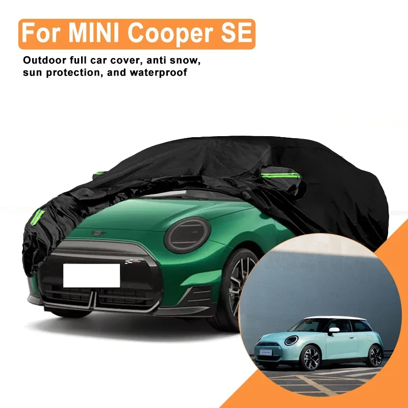 

Full Car Cover for MINI Cooper SE Outdoor Windproof Waterproof Dust Resistant Sun UV Protection with Reflective Strips