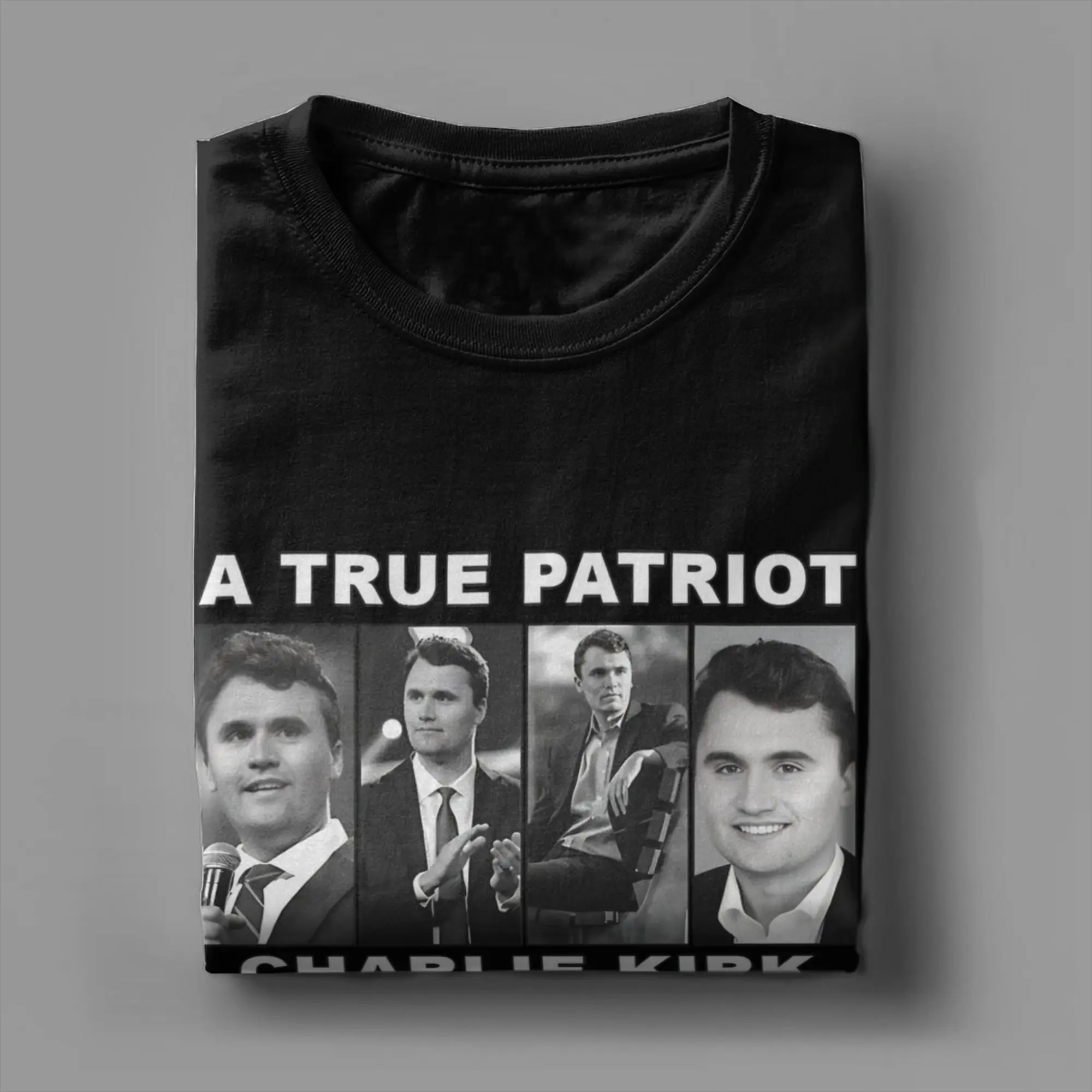 Charlie kirk justiça para charlie kirk Camiseta de algodão verão camisetas incríveis o-pescoço na moda legal camiseta plus size barato topos