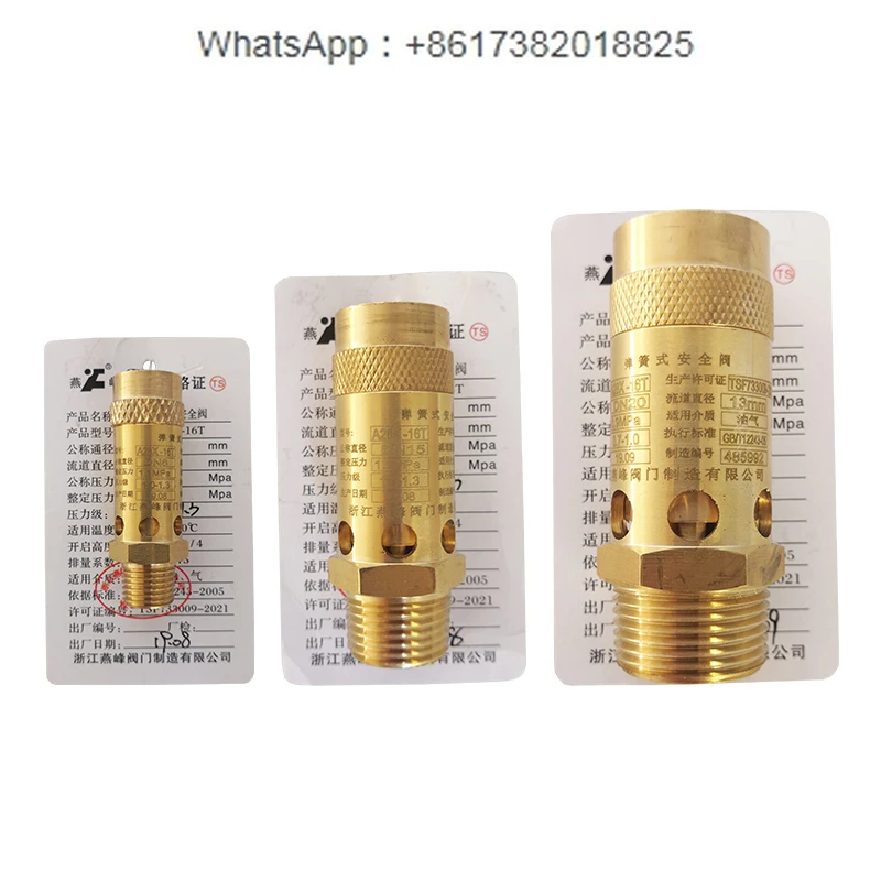 

2Pcs screw air compressor safety valve A28X-16T spring type safety valve pressure relief valve DN8/15/20/25/32/40