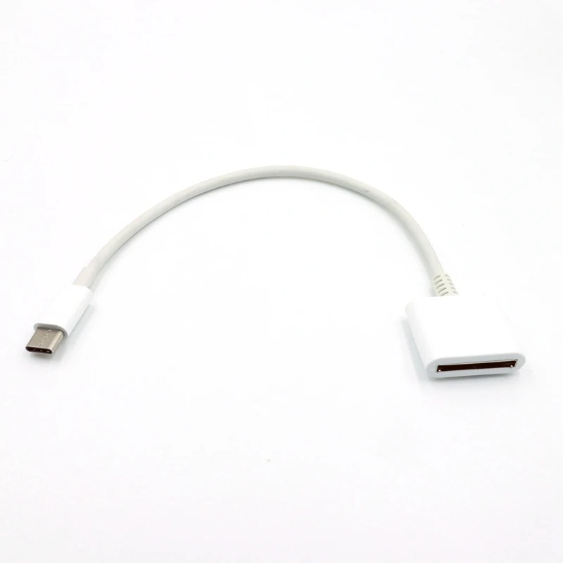 30-Pin Female to USB-C USB 3.1 Micro 8pin Type C Male Short  USB lightning Charging Cable for Samsung Huawei  Mac Onplus