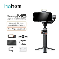 Hohem iSteady M6 KIT Handheld Gimbal Stabilizer Selfie Tripod for Smartphone with AI Magnetic Fill Light Video Lighting