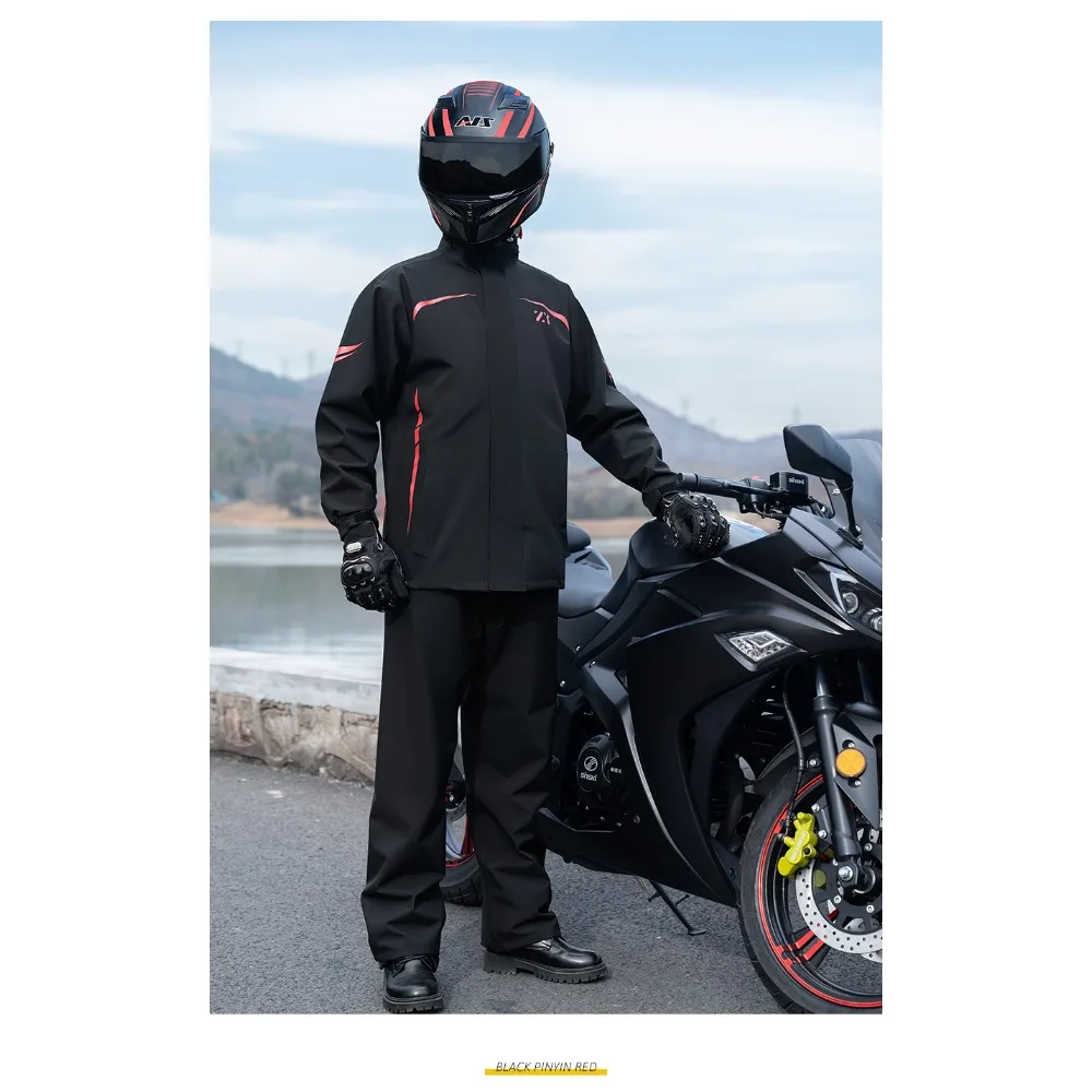 

Raincoat Suit Men Riding Rainproof Body Motorcycle Women Electric Car Takeaway Rain Pants Double Layer