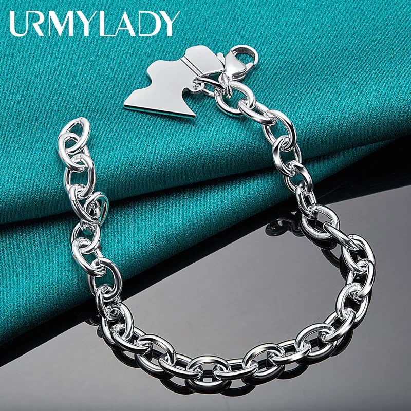 

URMYLADY 925 Sterling Silver Lucky Dog Pendant Bracelet For Women Engagement Wedding Party Fashion Charm Fine Jewelry