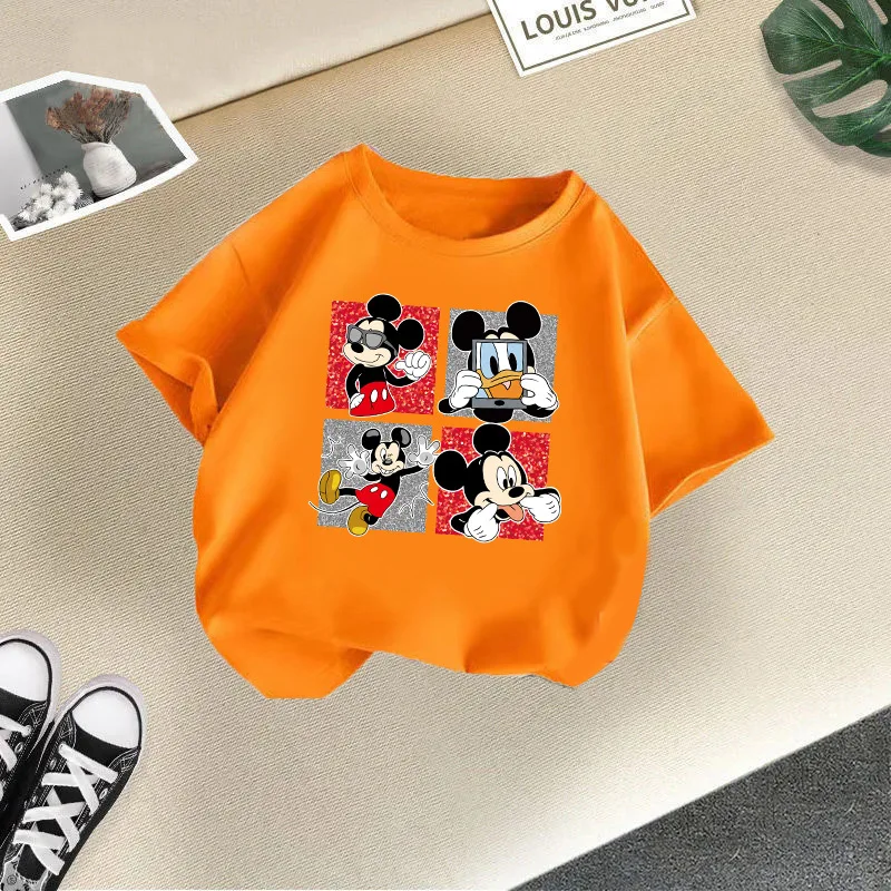 Cartoon Mickey Baby Boys T Shirt for Summer Infant Boy T-Shirts Short Sleeves Kids Clothes Toddler Cotton Tops