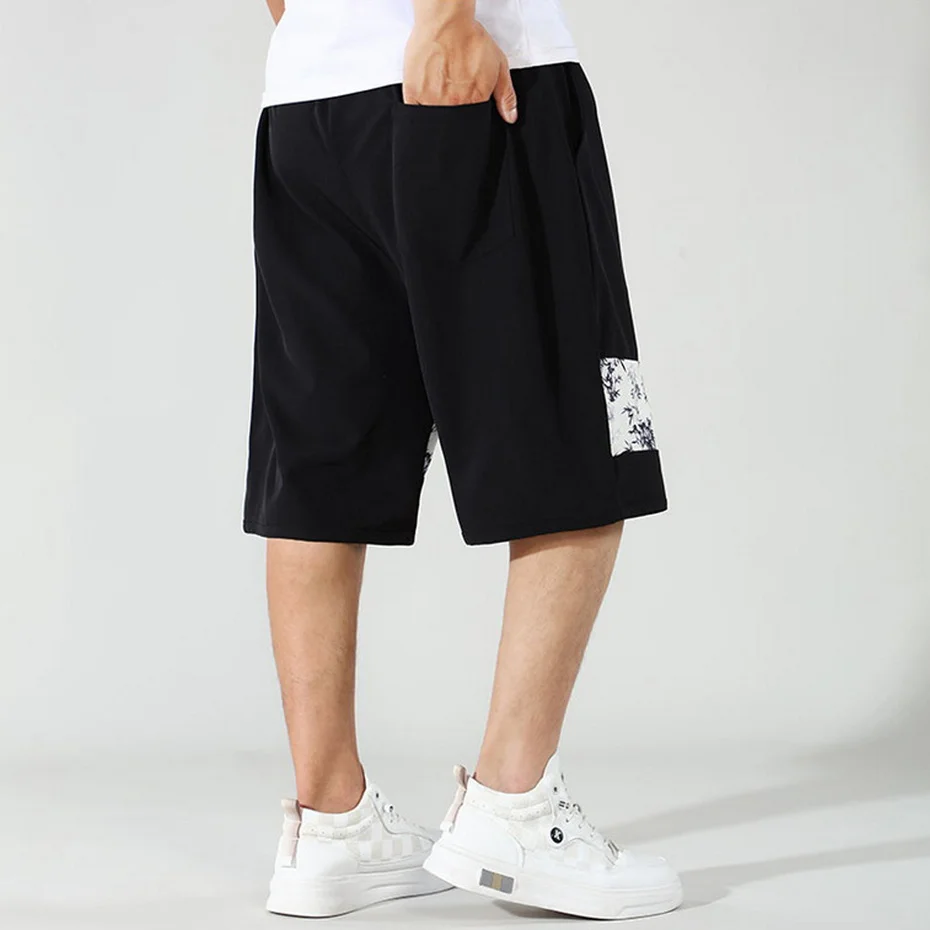 Pantalones cortos de verano de talla grande 12XL, pantalones cortos de retales para hombre, pantalones cortos casuales de moda, pantalones cortos de cintura elástica de verano para hombre, talla grande 12XL