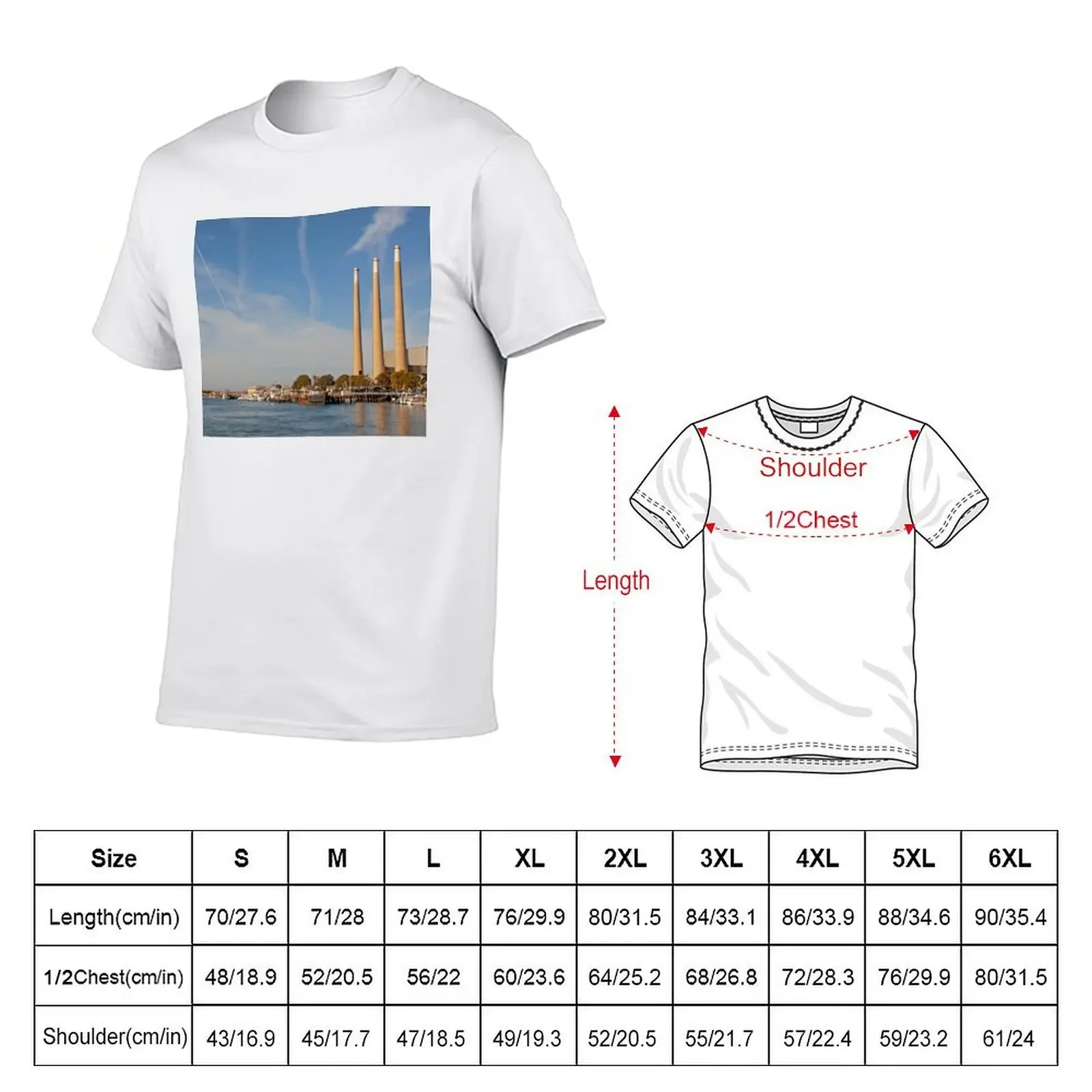 Morro Bay & the Old Power Plant Smoke Stacks T-Shirt summer top blacks Funny t-shirt t shirts men