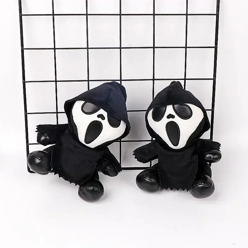 HOT--18cm Ghostface Plush Toy Death Figure Horror Doll Soft Stuffed Grimace  Halloween Toy Doll Halloween Decoration Doll Gifts