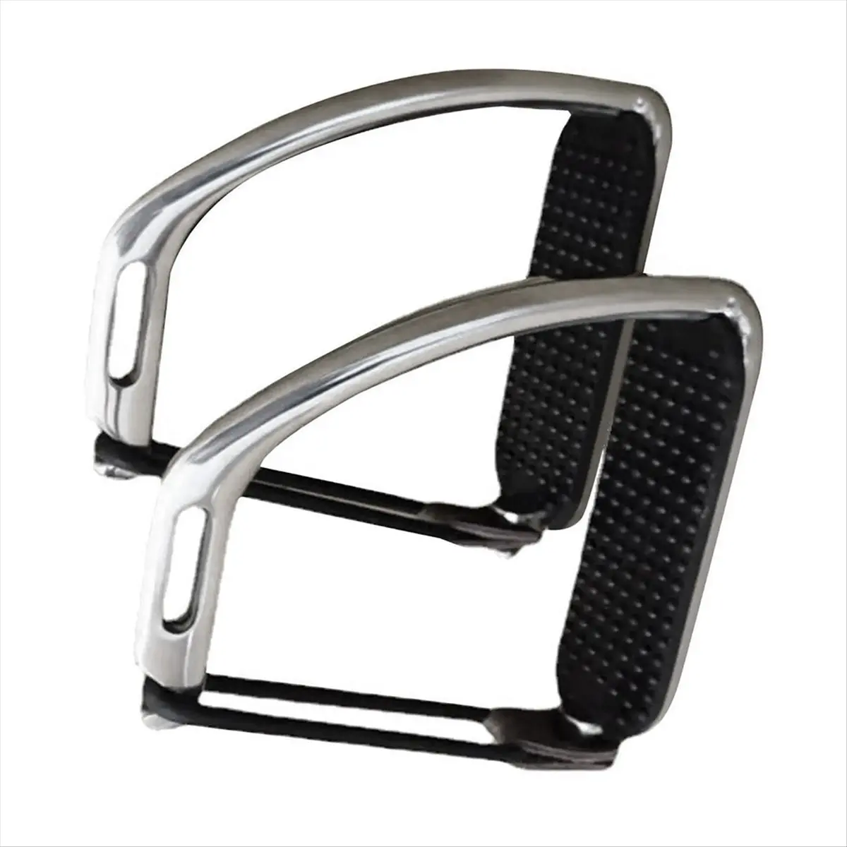

T34C High Strength Stirrups Riding Safety Stirrups Silver Polish Stainless Steel Stirrups Outdoor Racing Kid Equipment