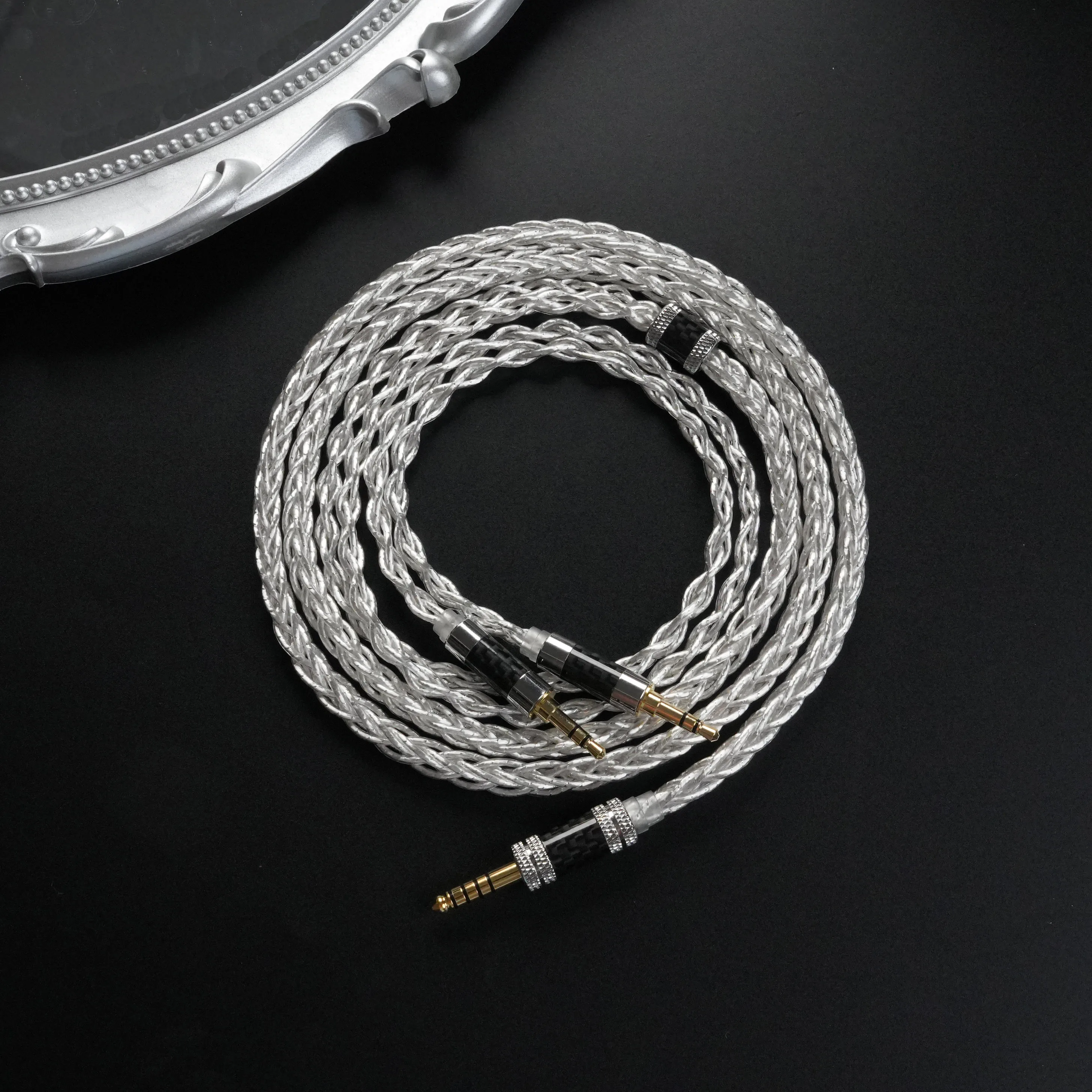 IvipQ-A34 Cable 8-Core 3.5 Stereo 4.4 Balanced MiniXLR A2DC KZ-QDC For LCD5 HD650 HD800 ATH Series HIFIMAN
