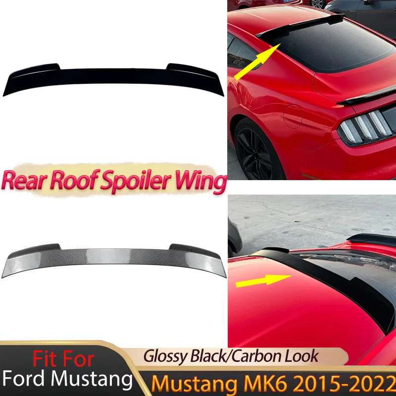 

For Ford Mustang MK6 2015-2022 Rear Trunk Spoiler Wing Lip Top Wing Tail Fin Airfoil Trim Splitter Body Kits Tuning Auto Parts
