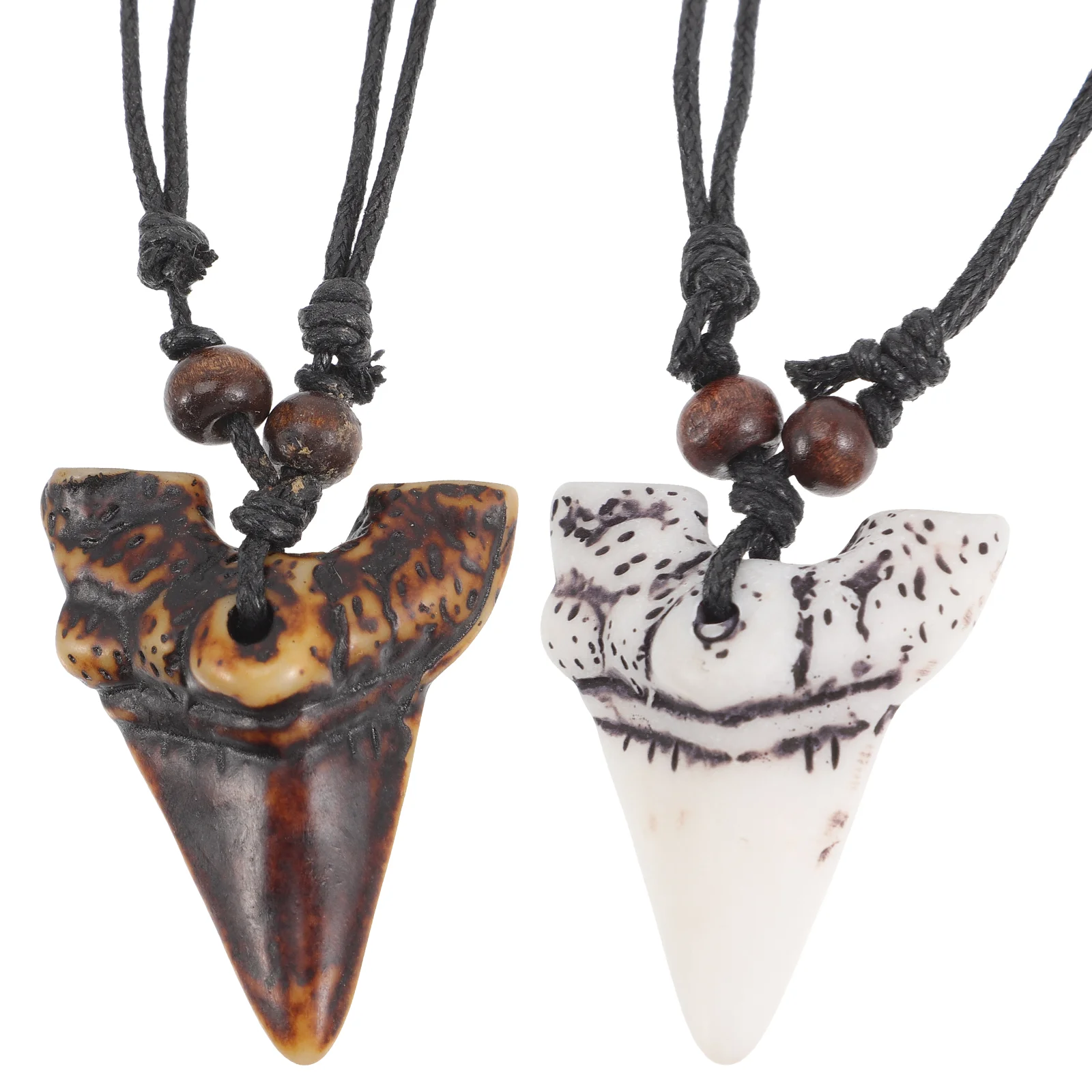 

2 Pcs Neck Necklace Travel Men's Necklaces Pendant Resin Chain for Boys Beach