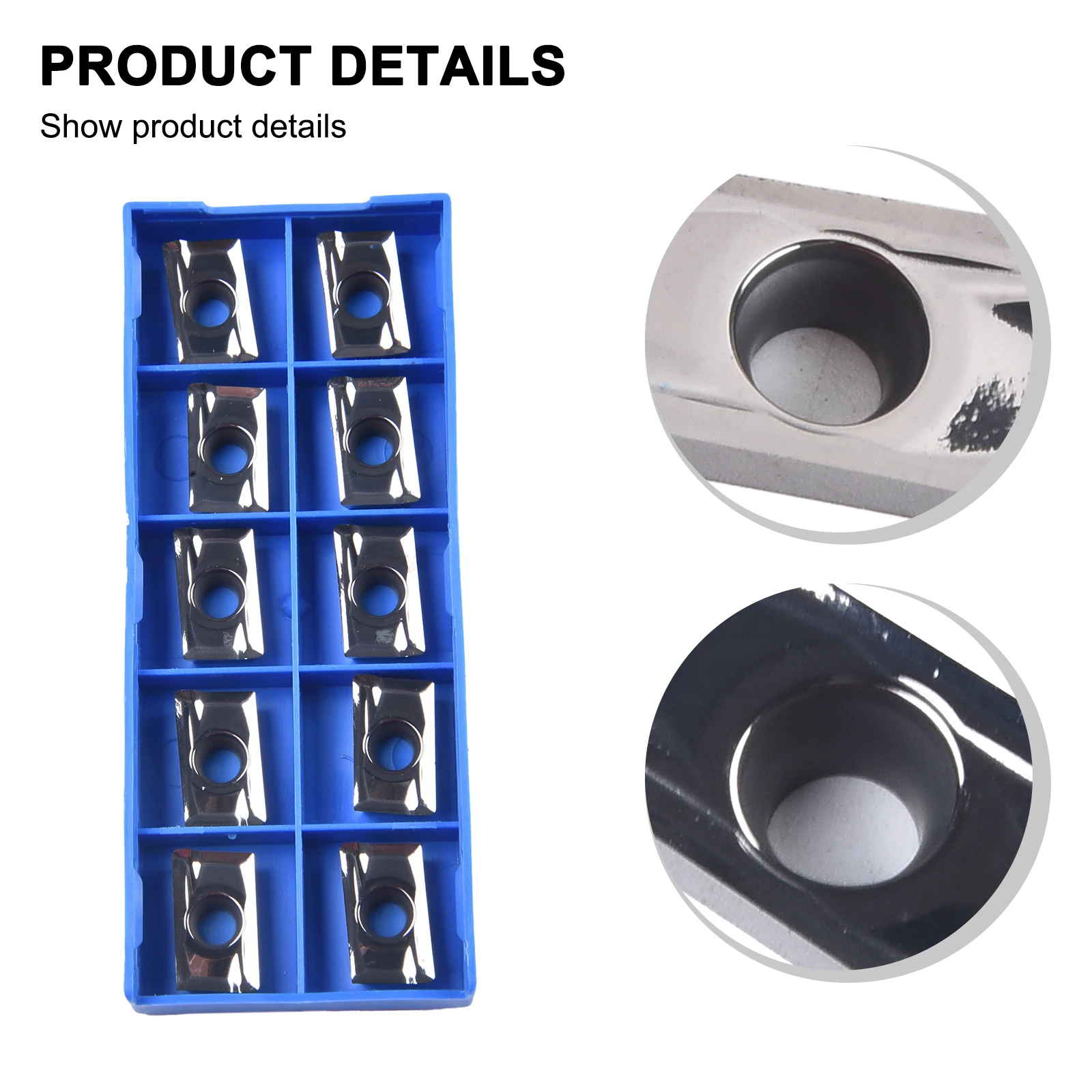 

Вставки, созданные со строгими допучками, набор из 10 шт. APKT1604PDERMA3 H01, предназначенные для встречи с ума для фрезерных задач по алюминию.