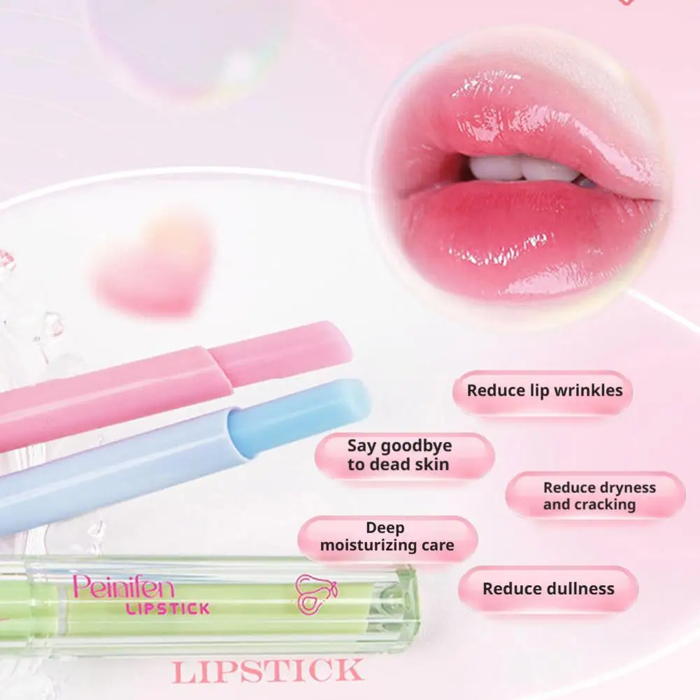 3個入りフルーツフレーバー変色リップバームセット 保湿リップグロス、プランピングティントリップスティック、長持ちリップケアキット