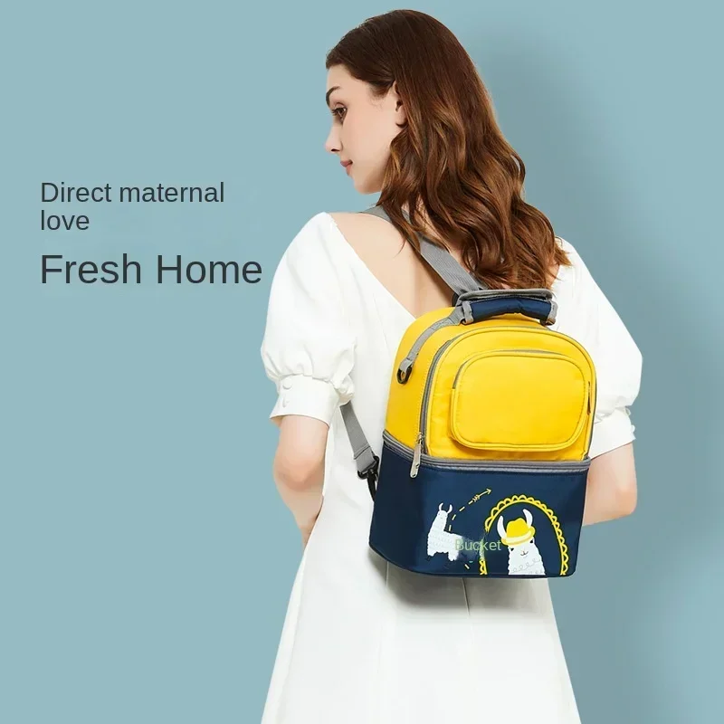 Back Pack Breast Milk Fresh-keeping Refrigerated Insulated Fresh-keeping Storage Pack Double Mother-baby Bag Mother Bag