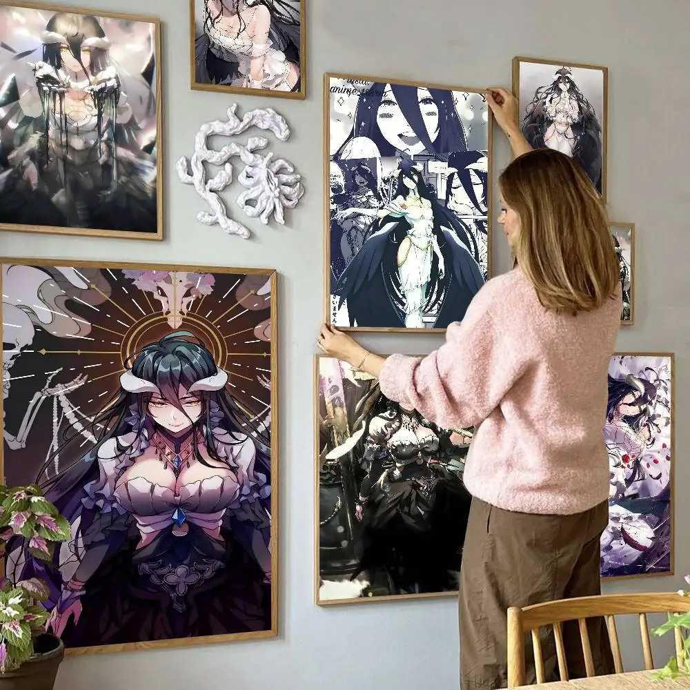 Albedo Girl Anime Classic Movie Posters Waterproof Paper Sticker Coffee House Bar Decor Art Wall Stickers