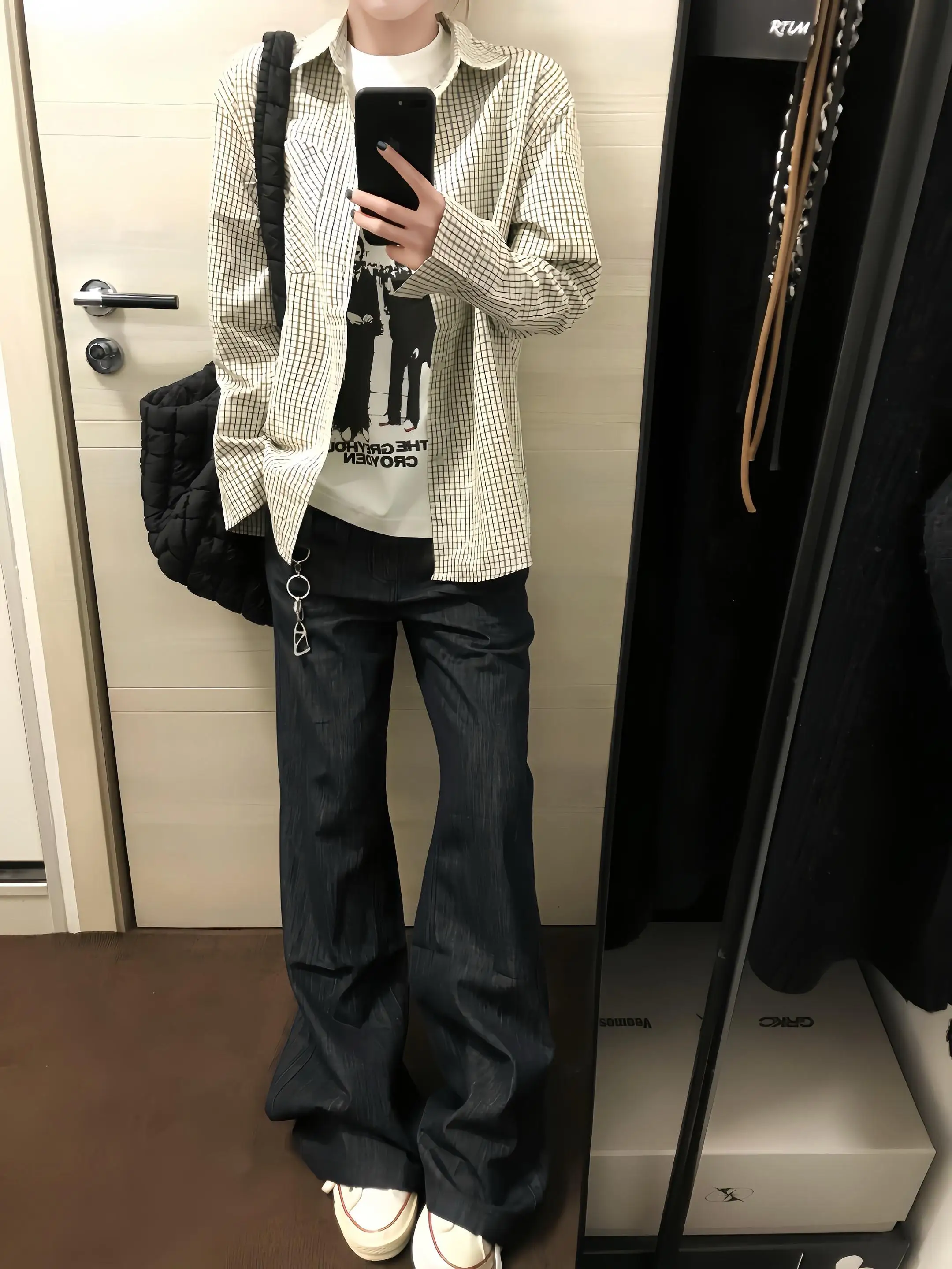 Cleanfit American Retro Simple Denim Original Jeans Men's Straight Leg Micro Flared Slim Long Trousers Trendy Commuter Jeans