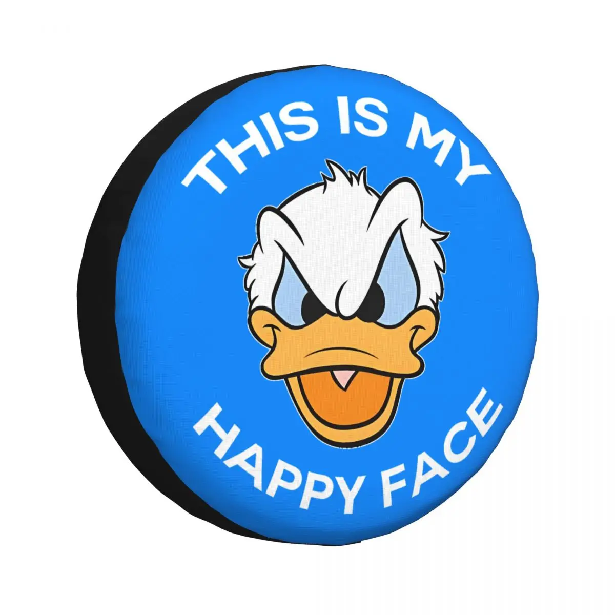

Автомобильный чехол Donald Duck This Is My Happy Face для запасного колеса, мягкий чехол для колеса, универсальный, подходит для внедорожников