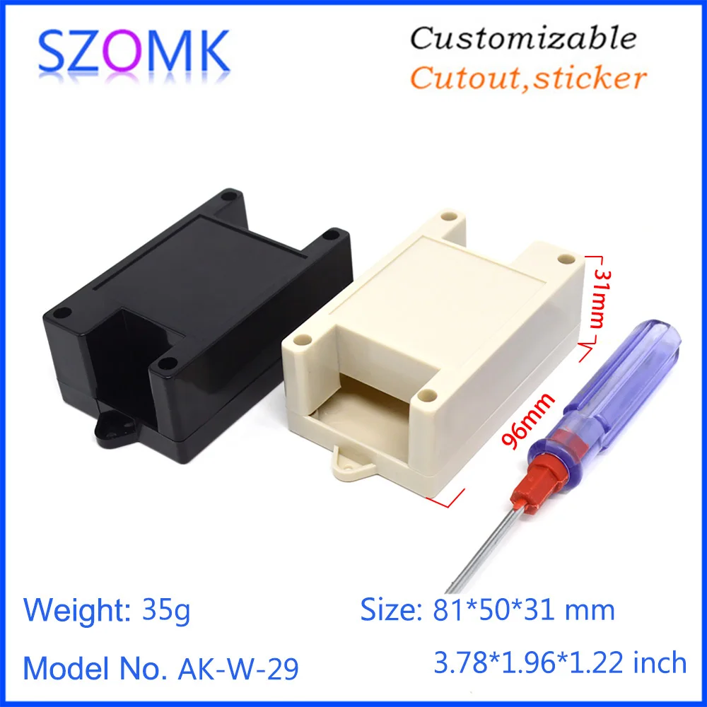 1Piece 80*50*31mm plastic din rail enclosure shell control box plastic housing project enclosure for connector din rail box