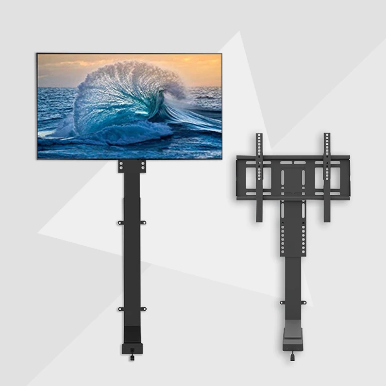 

Wholesale Adjustable TV Mount Stands Electric Modern Metal TV Brackets Living Room Hidden Raising TV Cart For Home