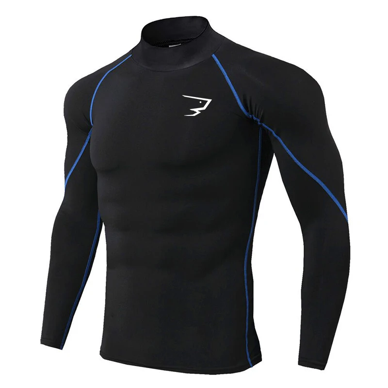 Men Sport T-shirt Quick Dry Bodybuilding Running Shirt Long Sleeve Compression Top Gym T Shirt Men Fitness Tight Rashgard view 6