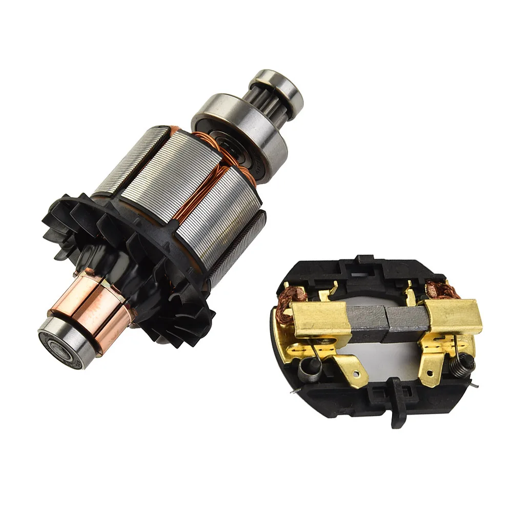 18V Motor Armature And Carbon Brush Holder Set For DCH243 DCH253 DCH363 For Sds For Hammer Drill Power Tool Replacement Parts