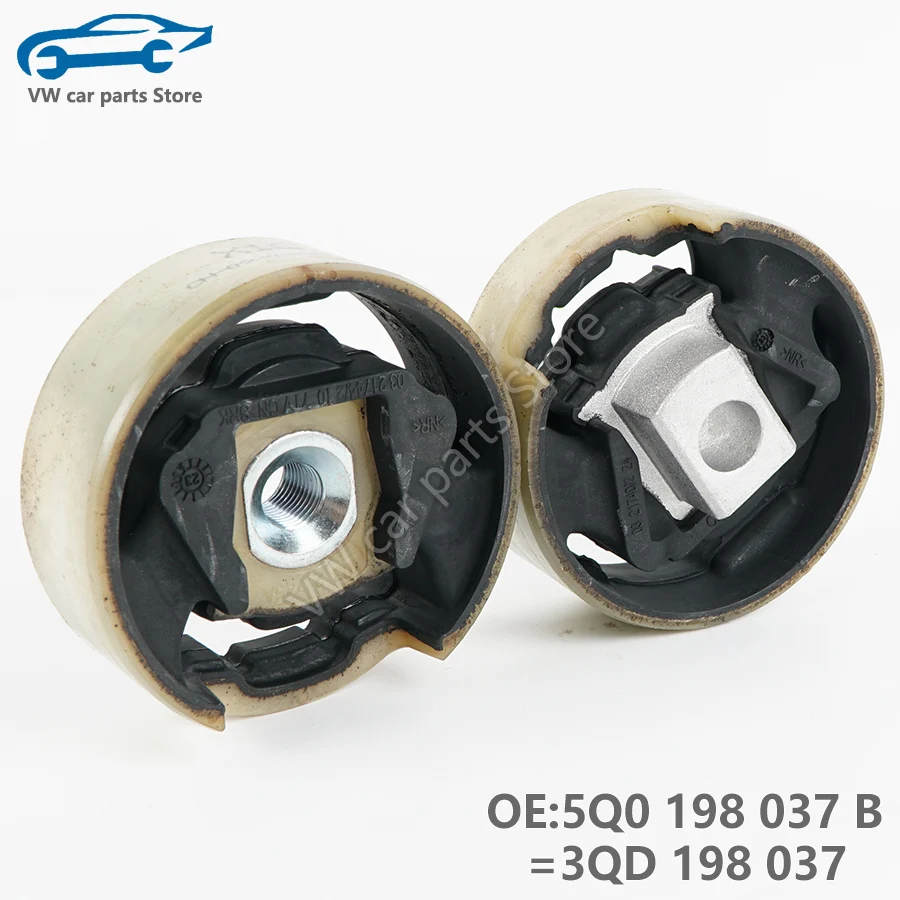 2PCS 5Q0198037B Engine Subframe Front Axle bushing Rubber Metal For MQB VW Golf MK7 Passat B8 NEW Tiguan Audi A3 Q2 TT 3QD198037