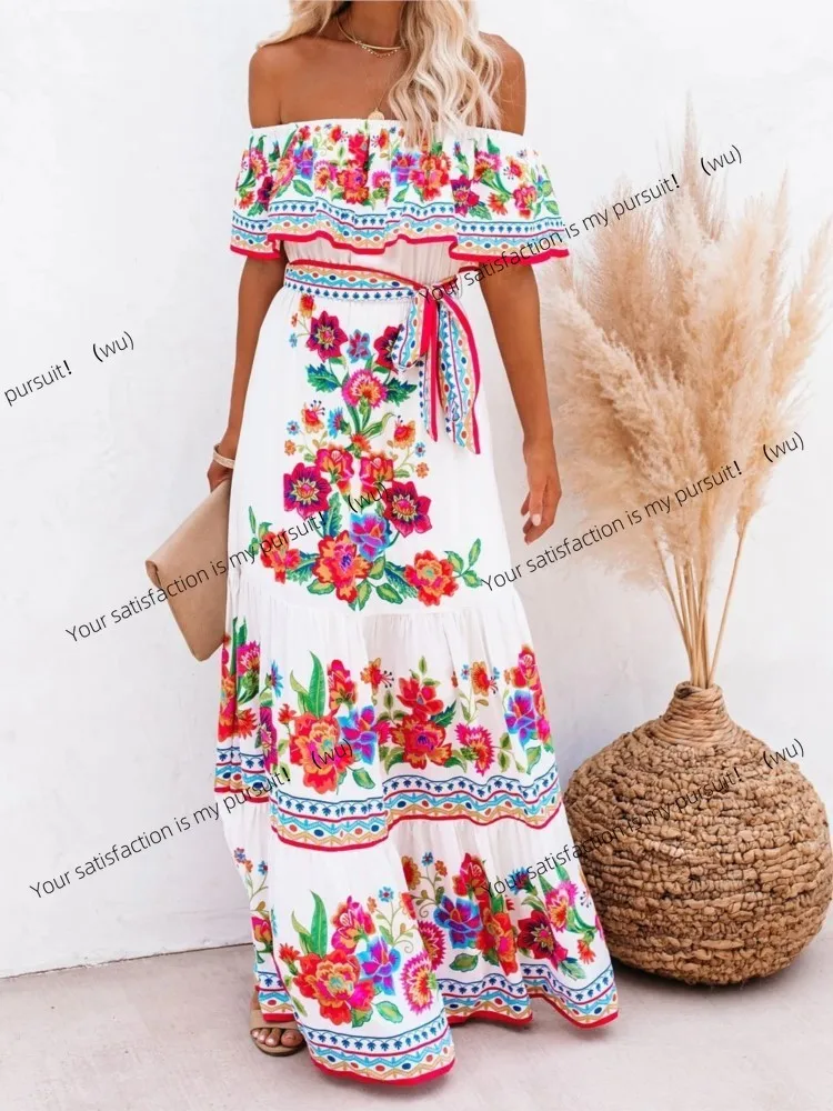 

ZOCI-Модное и сексуальное женское платье с диагональным вырезом, элегантное повседневное вечернее платье, женский халат 2025г.