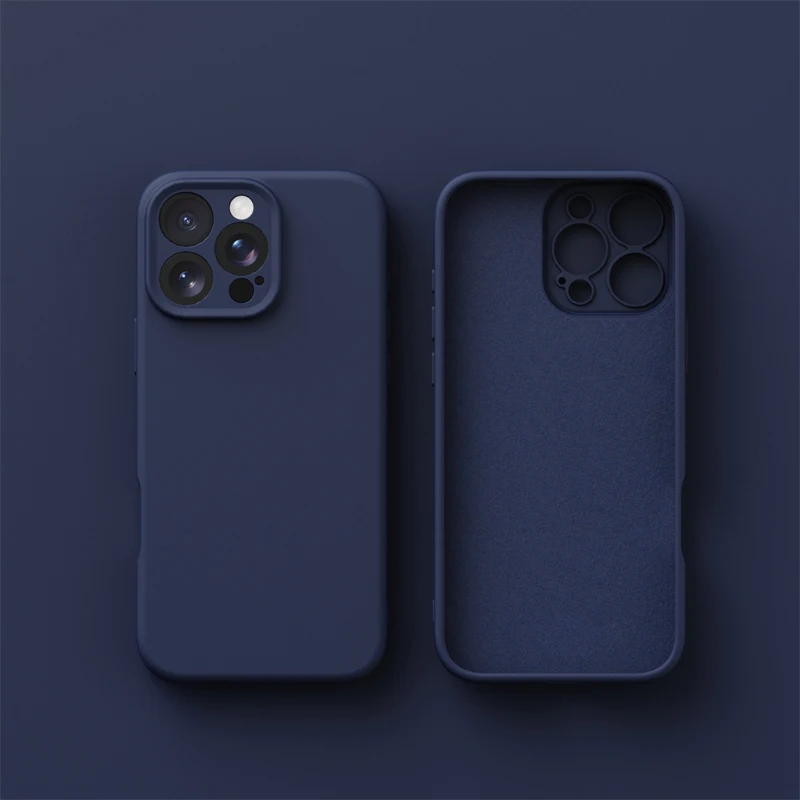 Hülle für iPhone 17 16 13 Original Flüssigsilikon Handyhülle für iPhone 16 Plus 15 14 13 17 18 Pro Max 18Pro 17Pro Hüllen mit Linsenschutz – Detail 5