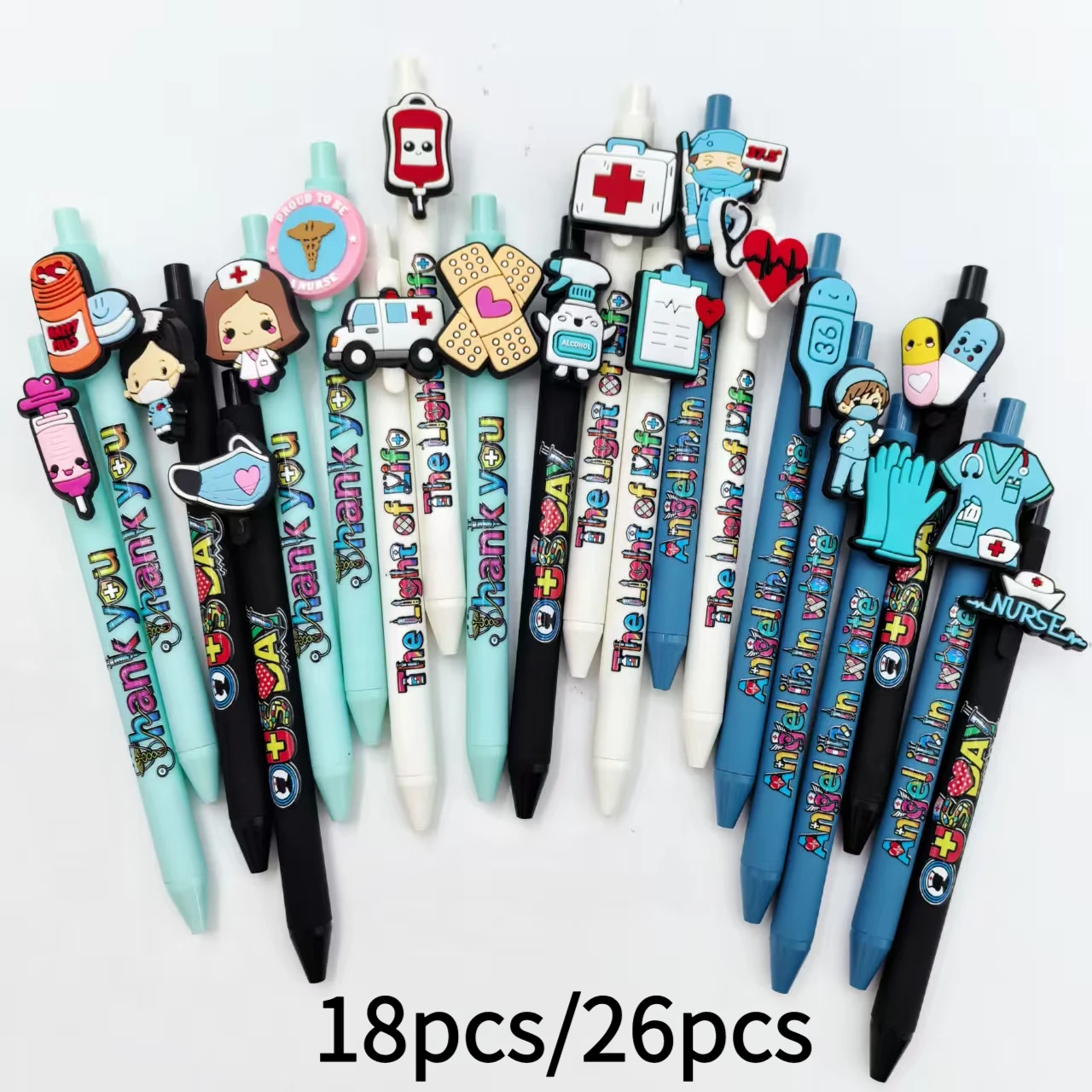 

18pcs/26pcs medical ballpoint pens, quick-drying medical ballpoint pens, doctor and nurse gift stationery, festival stationery