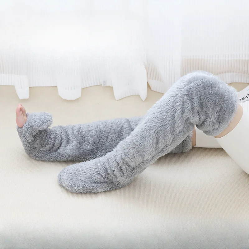 Autumn and Winter Children's Plush Fashion Cute Boys and Girls Warm Knee Support Comfortable High Socks