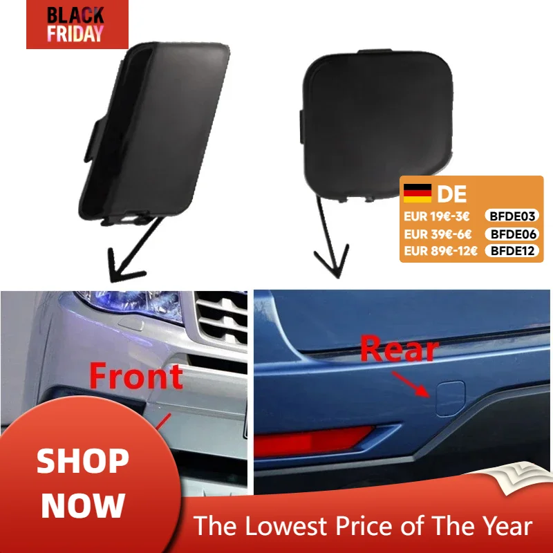 Unpainted Front Rear Bumper Tow Hook Cover Lid Tail Trailer Garnish Towing Cap For Subaru Forester 2009 2010 2011 2012