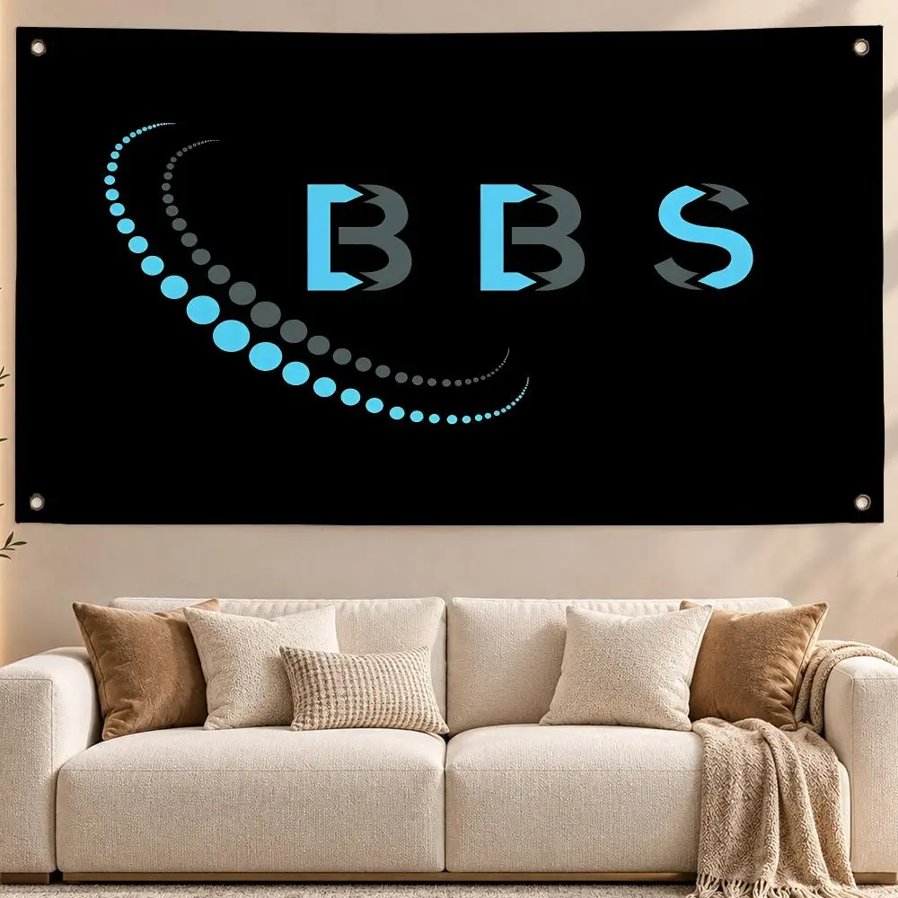 Premium Brand BBS Wheel Flags Aesthetic Wall Hanging Flag Banner Bedroom Living Room Home Decor Large HD