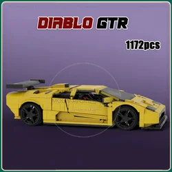 MOC Building Blocks Speed City Car Technology Bricks Racer Vehicle Yellow DIY Assembly Sets Collection Toys Display Xmas Gifts