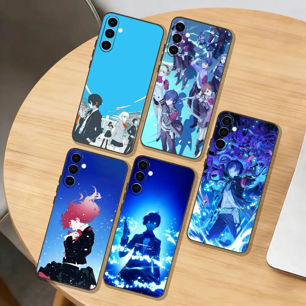 Aegis P3 Game Persona 3 Phone Case Black Silicone Soft For Samsung Galaxy A73,A72,A71,A70,A53,A52,A51